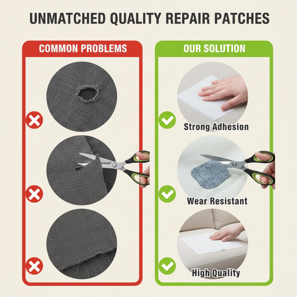 16" x 79" Self-Adhesive Linen Fabric Repair Tape - Heavy-Duty Upholstery Patch Kit for Sofas, Chairs, and Furniture Renovation