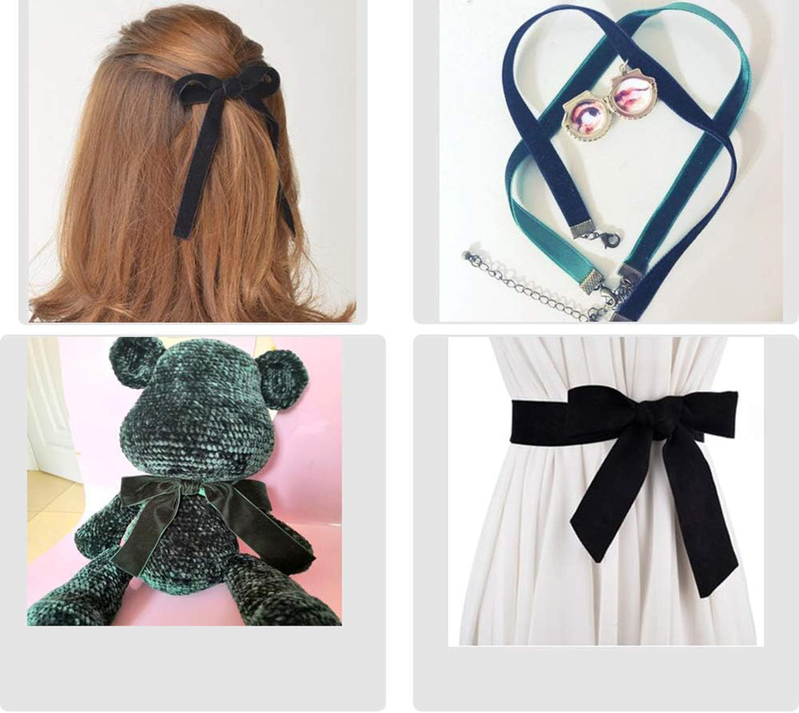 10 Yards Burgundy Velvet Ribbon Spool (Wine, 5/8")