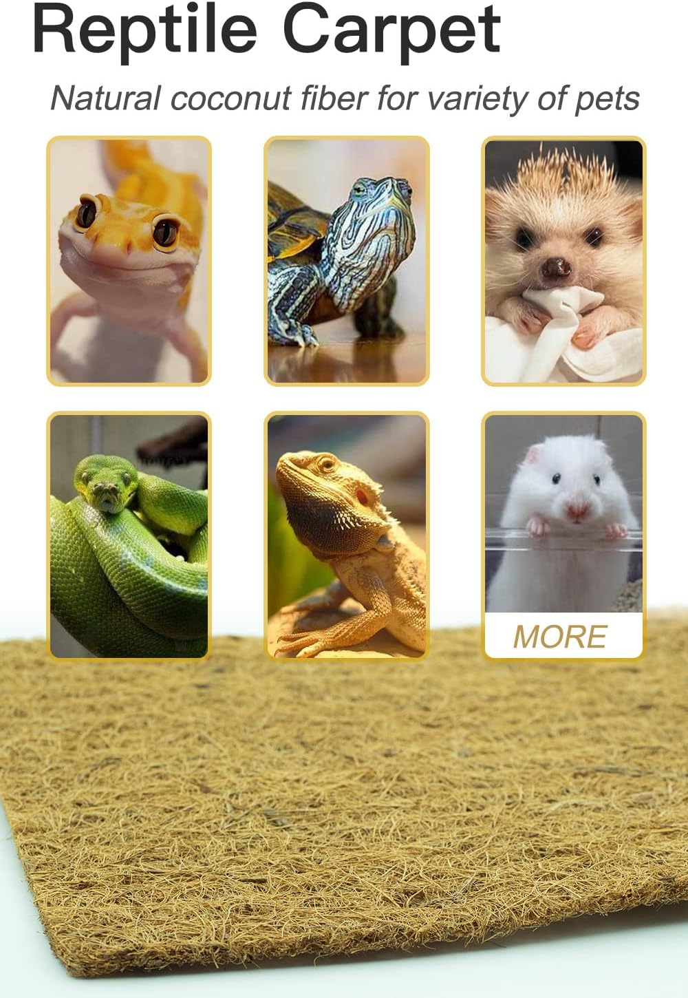 12x80 inch Natural Coconut Liners for planters Flower Basket, Reptile Carpet, Natural Coconut Fiber mat, Garden Decoration, Animal pet pad, Snow Mat