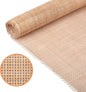Premium Square Woven Webbing with 24 Inch Wide Geometric Open Mesh, flexible material sheet for furniture refurbishing and breathable decorative paneling suitable for storage units and interior accents, 5 Feet Roll.