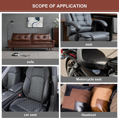 Leather Repair Patch Tape Kit, Self Adhesive Leather Repair for Furniture, Couch, Sofa, Car Seats,Office Chair,Vinyl Repair Kit.3.1inx60in