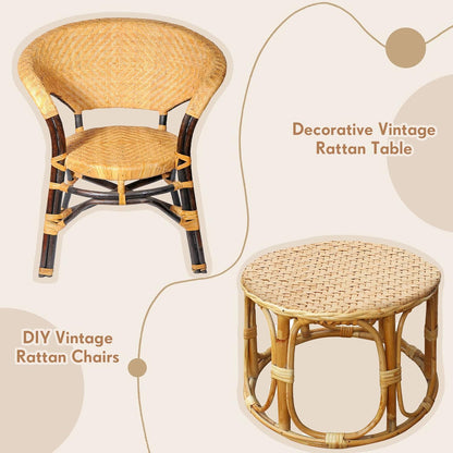 14"x 59" Natural Cane Webbing V Shape Rattan Webbing Roll for Caning Projects Woven Mesh Cane Rattan Material Sheet for Furniture, Chair, Cabinet, Ceiling, Bed, Basket, Door