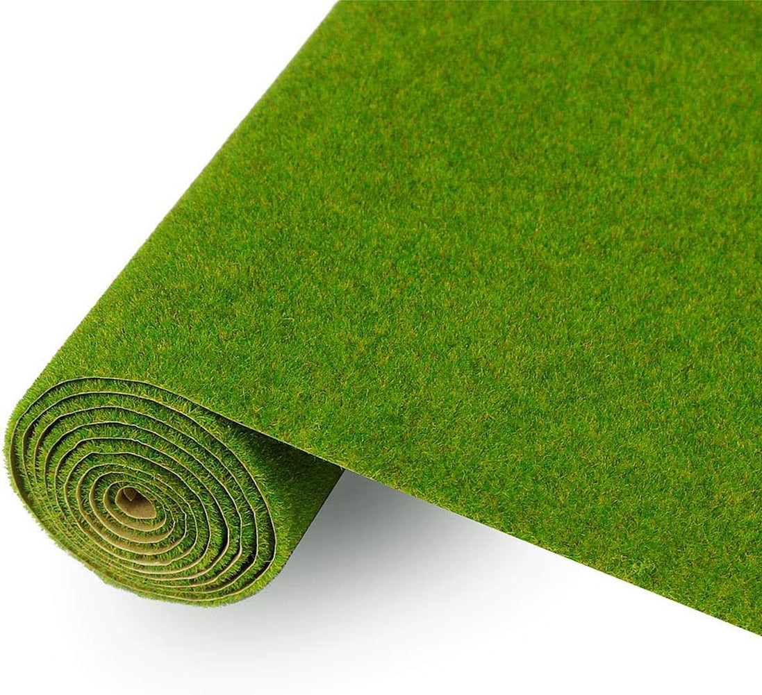Artificial Model Grass Mat Trains Grass Green 40 x 100cm or 15.7"x 39"for Decoration Craft Scenery Model DIY