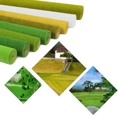 Artificial Model Grass Mat Trains Grass Green 40 x 100cm or 15.7"x 39"for Decoration Craft Scenery Model DIY