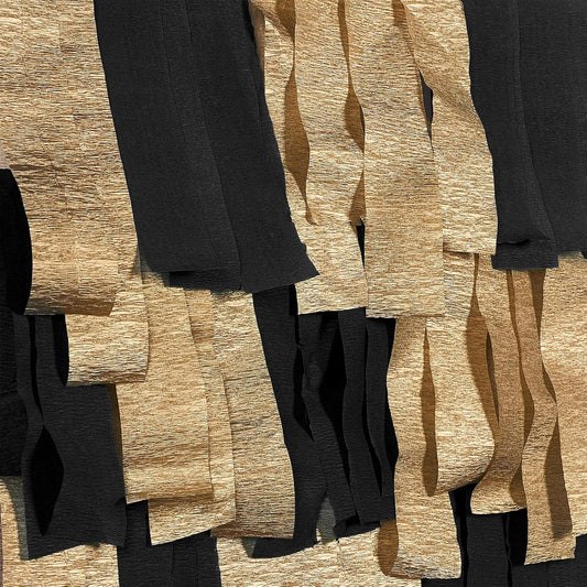 PartyWoo Black Crepe Paper Streamers 4 Rolls 328 ft Pack of Black Crepe Paper for Graduation Halloween New Year Anniversary Birthday Party Decorations (1.8 Inch x 82 Ft/Roll), Black-19