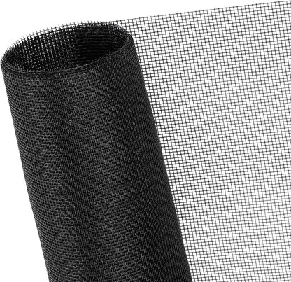 Window Screen Mesh, Fiberglass Window Screen, Screen Door Mesh, Windows Screens and Screen Door Replacement, Patio Screen Mesh- Black