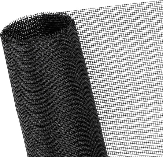 Window Screen Mesh, Fiberglass Window Screen, Screen Door Mesh, Windows Screens and Screen Door Replacement, Patio Screen Mesh- Black