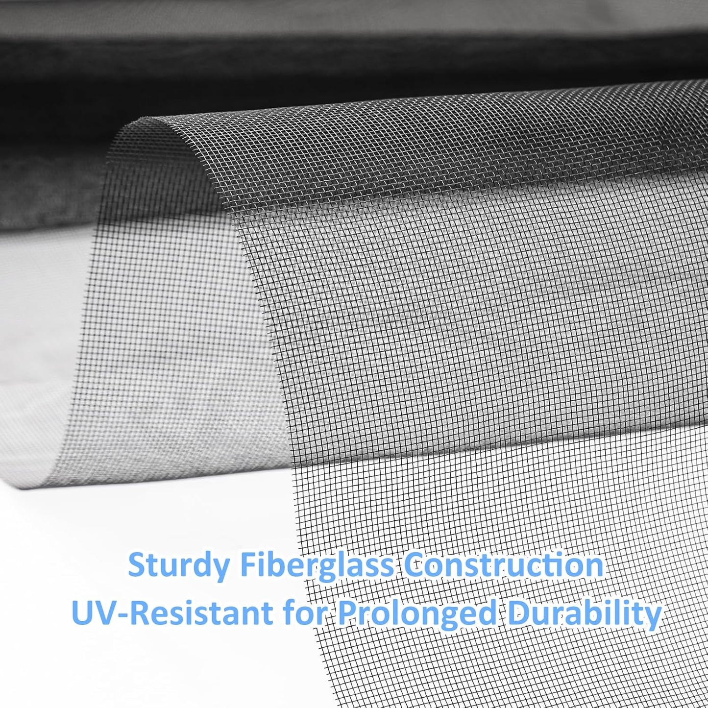 Window Screen Mesh, Fiberglass Window Screen, Screen Door Mesh, Windows Screens and Screen Door Replacement, Patio Screen Mesh- Black