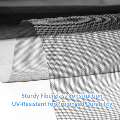 Window Screen Mesh, Fiberglass Window Screen, Screen Door Mesh, Windows Screens and Screen Door Replacement, Patio Screen Mesh- Black
