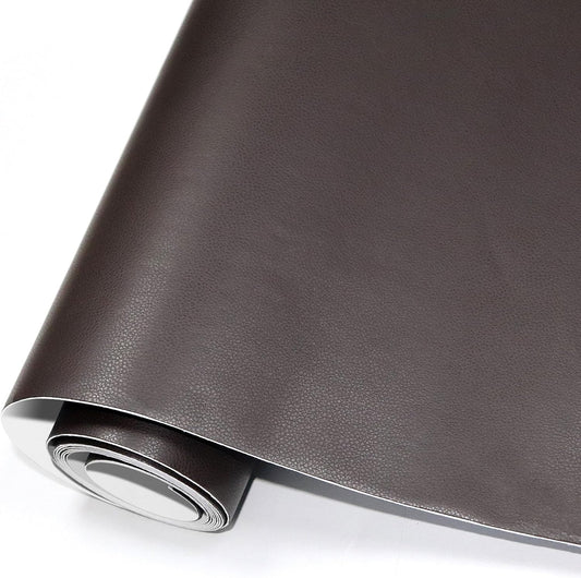 Faux Leather Repair Kit for Furniture - Advanced PU, Strong Waterproof Self Adhesive Leather Repair Patch for Couch 3.9X79 inch Vinyl Repair Tape for Car Seats Sofa Office Chair (Brown)