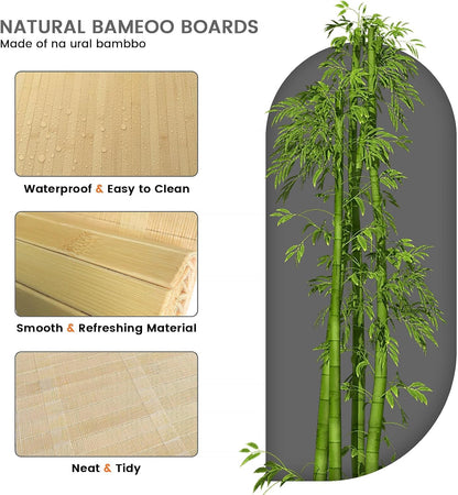 Bamboo Wall Panels for Interior Wall Decor: Natural Flexible Pole Wrap Decorative Wall Panel, Wainscoting Wall Cladding Paneling for Living Room, Bedroom, Office, Ceiling, Kitchen 1ft X 8ft