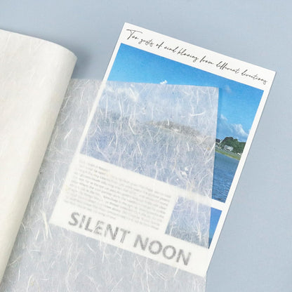 Mulberry Paper Sheets Natural Fiber Rice Papers, 100 Sheets 8.3x11.7 inch Natural Decoupage Tissue Paper for Writing Painting, Decorative &Card Making Papers DIY Craft