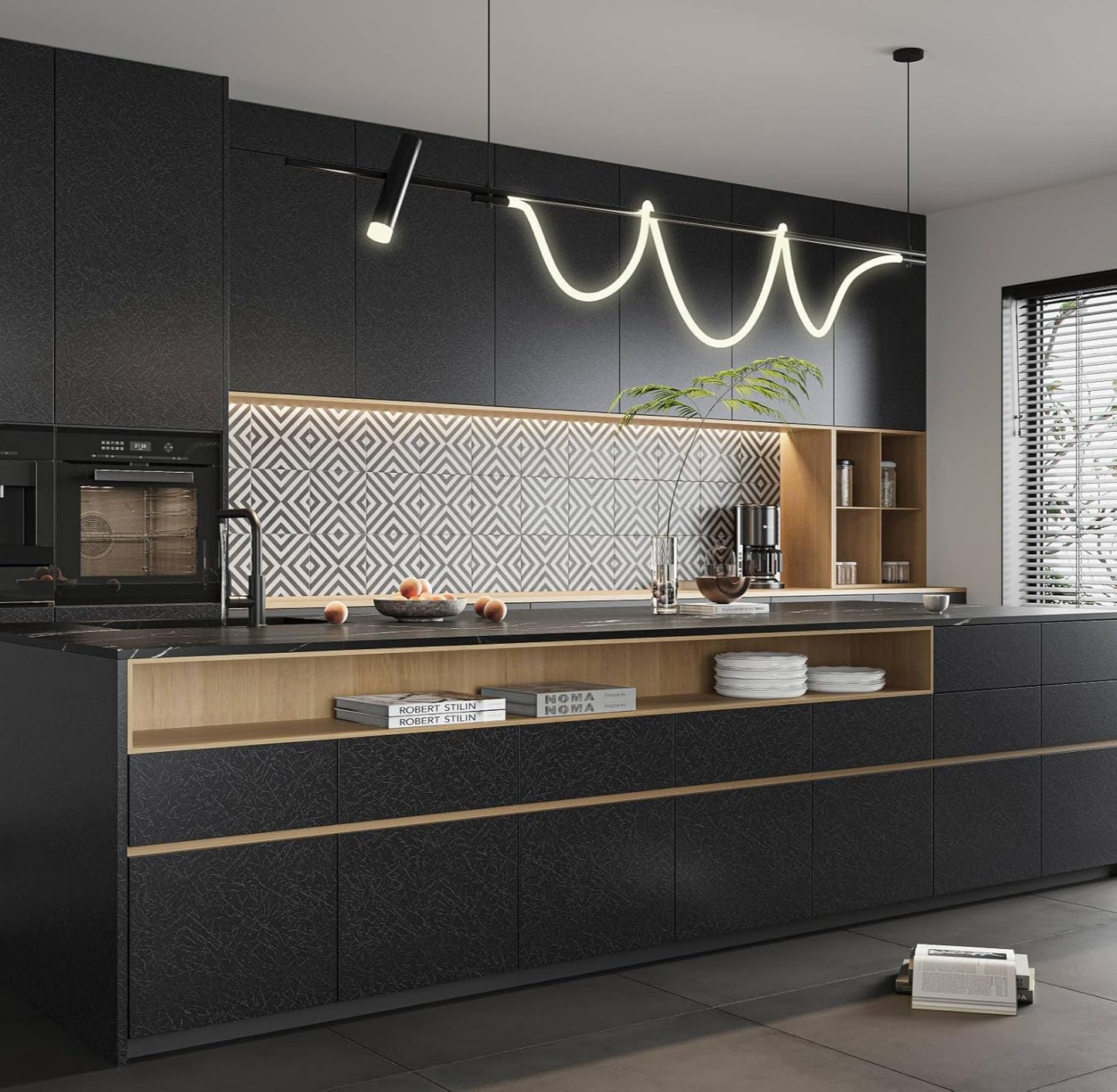 Black Silk Wallpaper Embossed Self Adhesive Peel and Stick Wallpaper Contact Paper Removable Waterproof Kitchen Vinyl Wrap Cabinet Furniture Textured Renter Friendly Wall Gift Paper