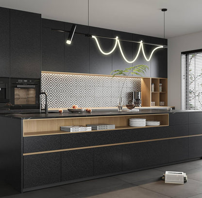 Black Silk Wallpaper Embossed Self Adhesive Peel and Stick Wallpaper Contact Paper Removable Waterproof Kitchen Vinyl Wrap Cabinet Furniture Textured Renter Friendly Wall Gift Paper