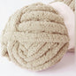Khaki Chunky Chenille Yarn - Bulky Thick Fluffy Yarn for Crocheting and Knitting Blankets, Soft Plush Yarn, 8 Jumbo Pack