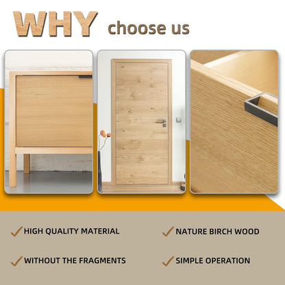 Birch Edge Banding, 3/4 inch x 50ft roll of Veneer Pre-glued Flexible, Real Wood Tape Banding for Cabinet Repair Furniture Restoration