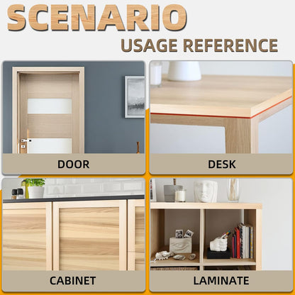 Birch Edge Banding, 3/4 inch x 50ft roll of Veneer Pre-glued Flexible, Real Wood Tape Banding for Cabinet Repair Furniture Restoration