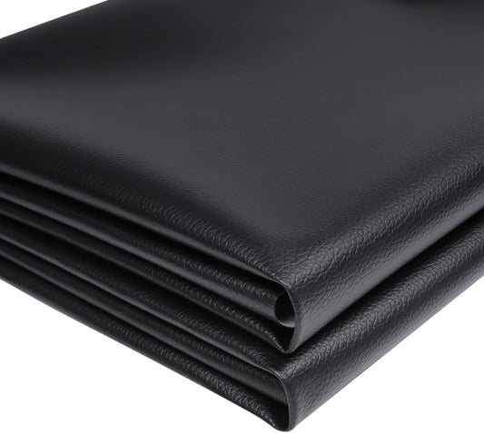 Soft Waterproof Synthetic Fabric Material, Marine Vinyl Faux Leather Sheets,Durable,Replacement Renovate for Upholstery Muscle Car,Furniture, Sofa (54inch x 30inch, Black)