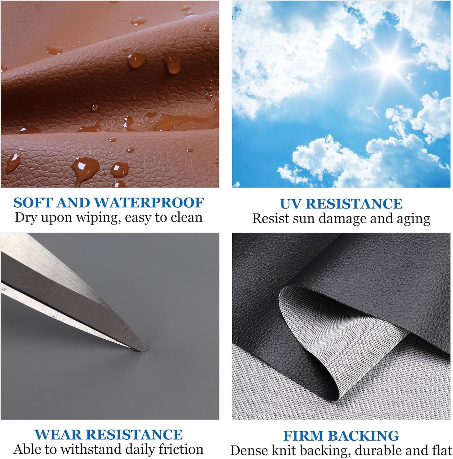 Soft Waterproof Synthetic Fabric Material, Marine Vinyl Faux Leather Sheets,Durable,Replacement Renovate for Upholstery Muscle Car,Furniture, Sofa (54inch x 30inch, Black)