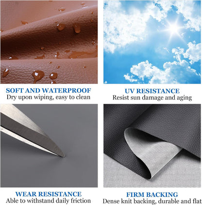 Soft Waterproof Synthetic Fabric Material, Marine Vinyl Faux Leather Sheets,Durable,Replacement Renovate for Upholstery Muscle Car,Furniture, Sofa (54inch x 30inch, Black)