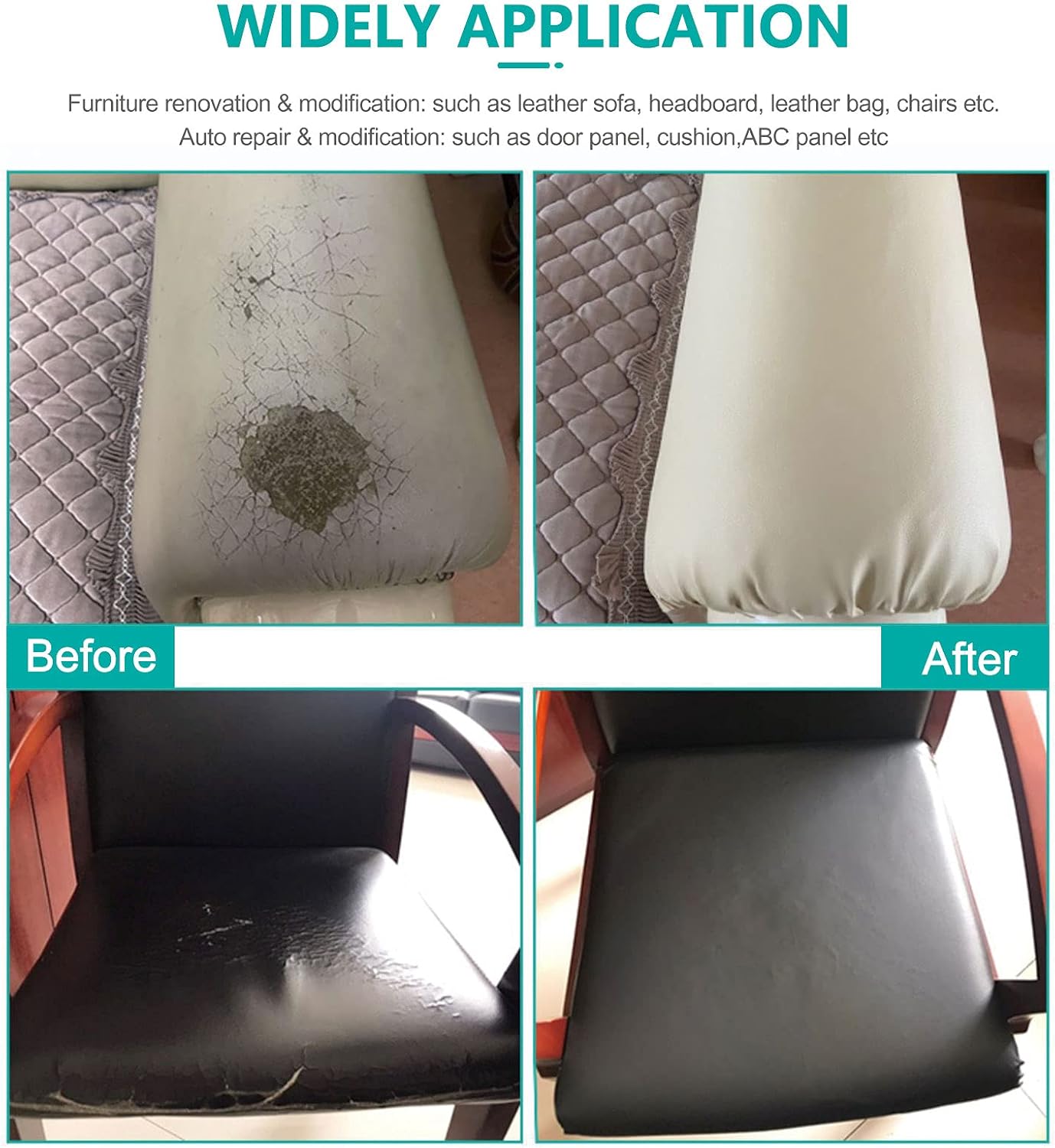 Soft Waterproof Synthetic Fabric Material, Marine Vinyl Faux Leather Sheets,Durable,Replacement Renovate for Upholstery Muscle Car,Furniture, Sofa (54inch x 30inch, Black)