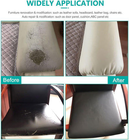 Soft Waterproof Synthetic Fabric Material, Marine Vinyl Faux Leather Sheets,Durable,Replacement Renovate for Upholstery Muscle Car,Furniture, Sofa (54inch x 30inch, Black)