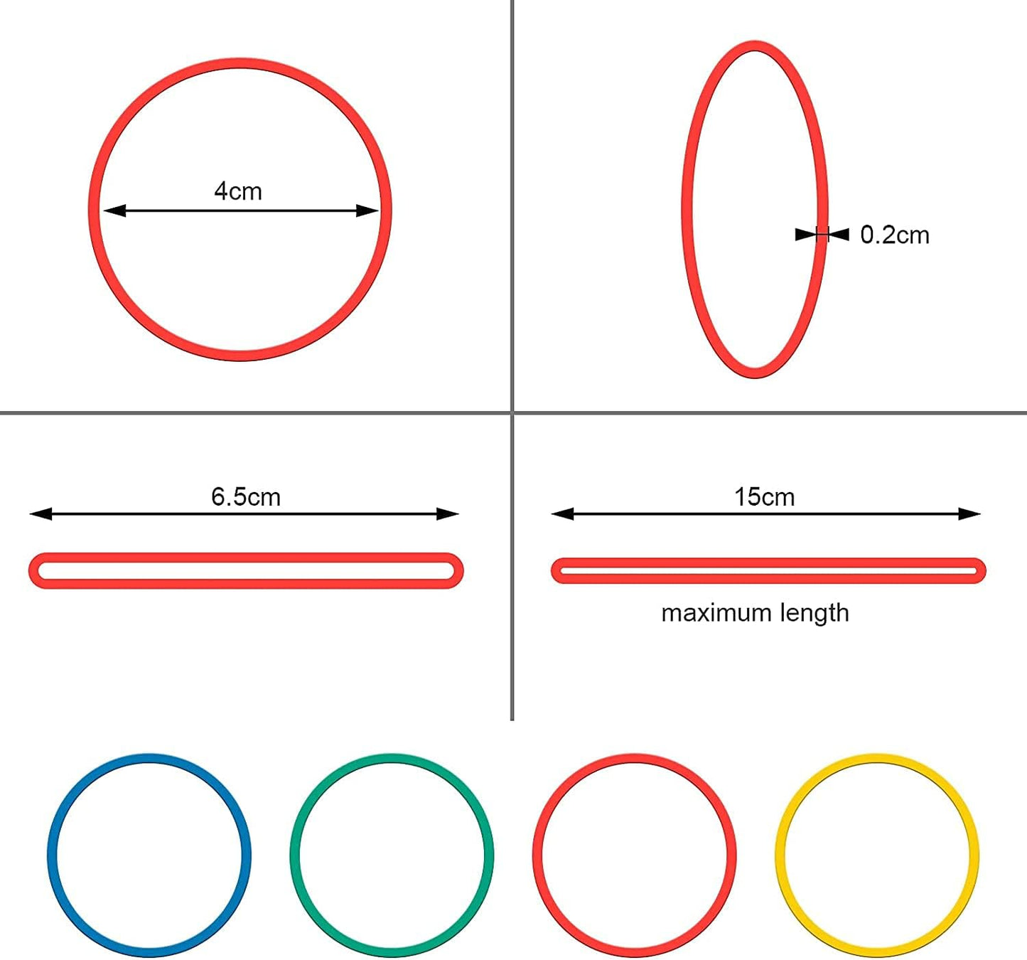 700 Pcs Multicolor Rubber Bands,  Reusable Elastic Rubber Band for Office Supplies File Folders, Home Packaging, Crafts DIY Bundling, Multipurpose