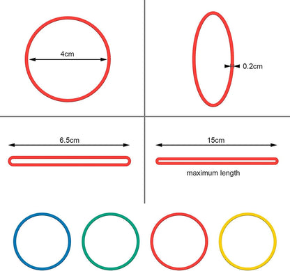 700 Pcs Multicolor Rubber Bands,  Reusable Elastic Rubber Band for Office Supplies File Folders, Home Packaging, Crafts DIY Bundling, Multipurpose