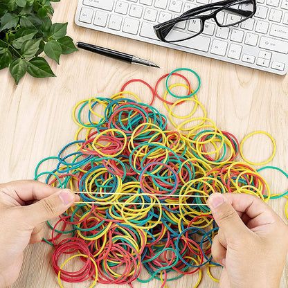 700 Pcs Multicolor Rubber Bands,  Reusable Elastic Rubber Band for Office Supplies File Folders, Home Packaging, Crafts DIY Bundling, Multipurpose