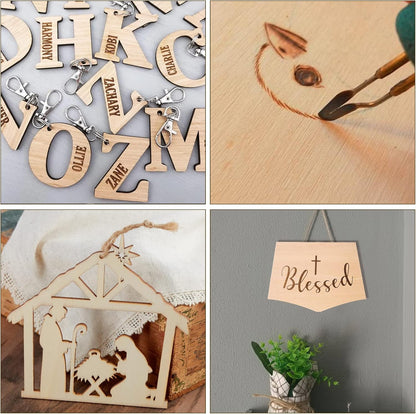 25 Pack 8 x 12 Inch Basswood Sheets, 1/16 Thin Craft Plywood Sheets, Thin & Unfinished Wood Boards for Crafts, Hobby, Model Making, Wood Burning