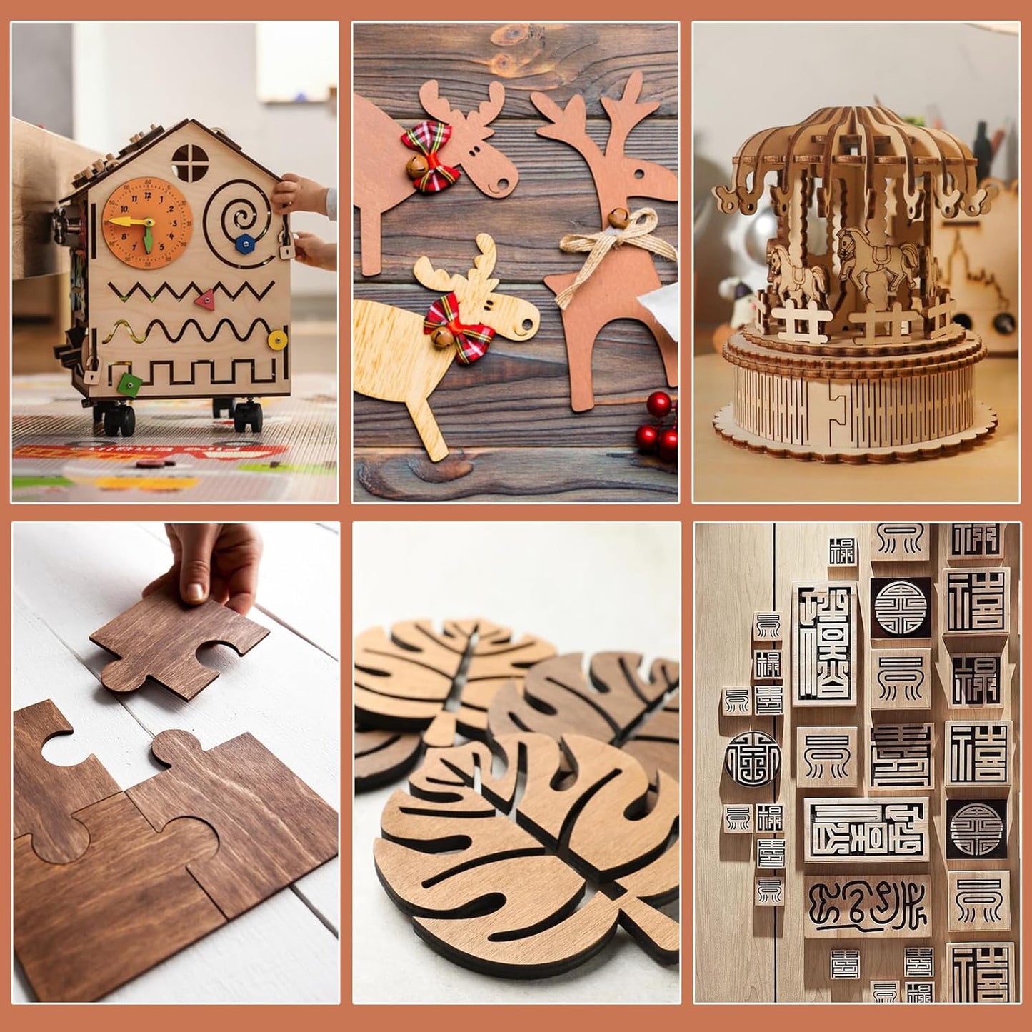 10 Pack Walnut Plywood Sheets, Plywood for Laser Cutting&Engraving,Unfinished Wood for Crafts,Wood Burning,Architectural Models.12x12x1/8 Inch,3mm