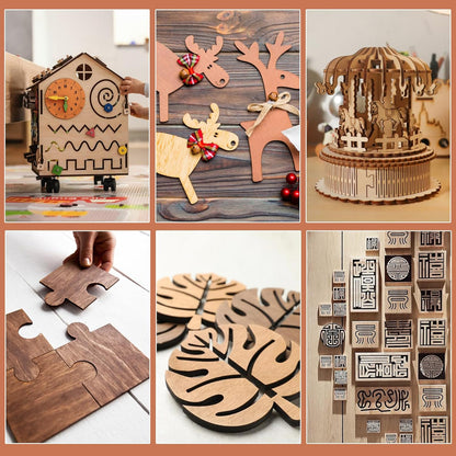 10 Pack Walnut Plywood Sheets, Plywood for Laser Cutting&Engraving,Unfinished Wood for Crafts,Wood Burning,Architectural Models.12x12x1/8 Inch,3mm