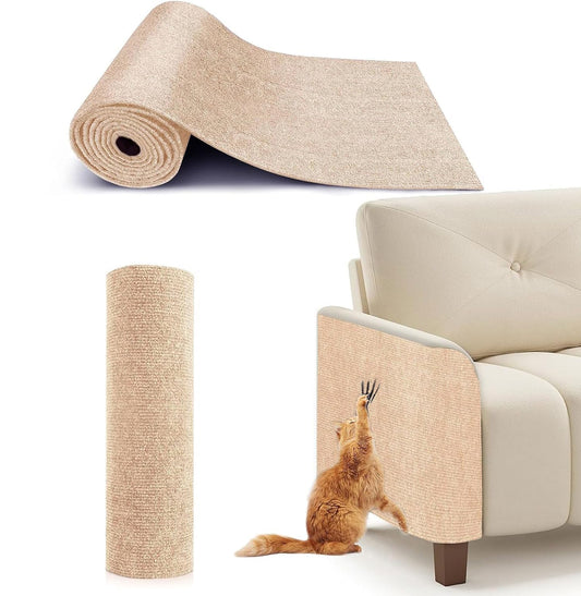 Self-Adhesive Woven Protection Fabric Roll, Durable Surface Shield for Upholstery Panels, Sofa Sides, Wall Sections & Door Areas – 78.7" x 15.8"