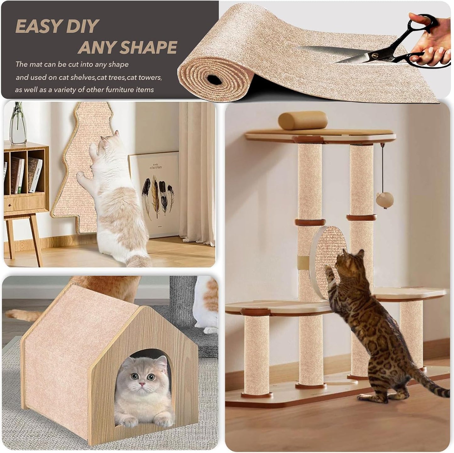 Self-Adhesive Woven Protection Fabric Roll, Durable Surface Shield for Upholstery Panels, Sofa Sides, Wall Sections & Door Areas – 78.7" x 15.8"