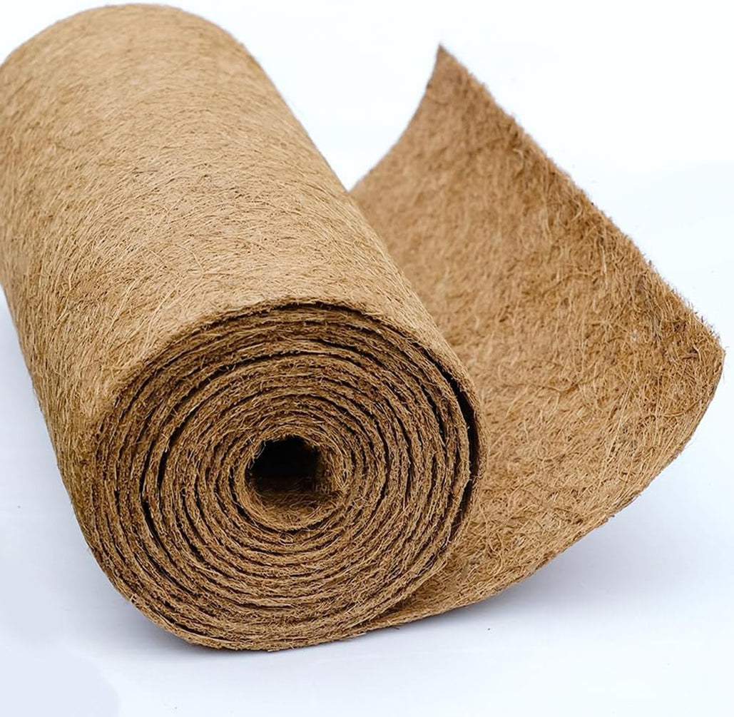 12x80 inch Natural Coconut Liners for planters Flower Basket, Reptile Carpet, Natural Coconut Fiber mat, Garden Decoration, Animal pet pad, Snow Mat