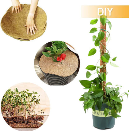 12x80 inch Natural Coconut Liners for planters Flower Basket, Reptile Carpet, Natural Coconut Fiber mat, Garden Decoration, Animal pet pad, Snow Mat